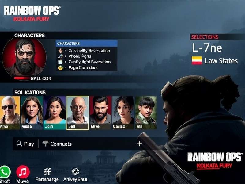 Rainbow Ops Kolkata Fury Character Selection
